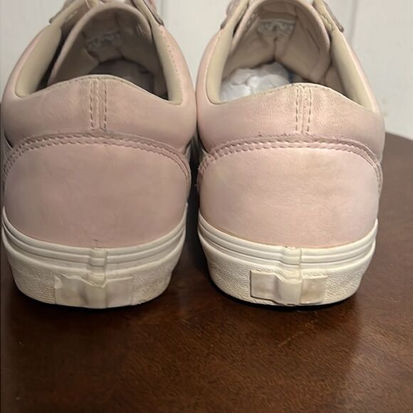 🔥🔥 Pink Leather VANS OLD SKOOL Sneakers - Women Sz 8.5 - Very Good Condition - Picture 6 of 13